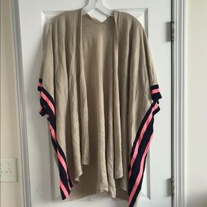 Beige Striped Kimono